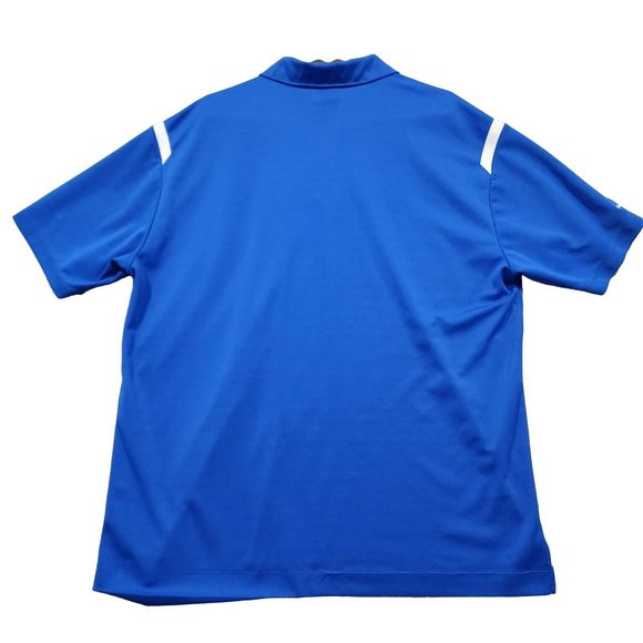 Nike Polo Shirt Mens XL Blue Solid NikeGolf Short Sleeve Athletic DRI-FIT - Picture 12 of 16